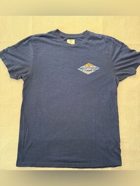 Vans Navy Short Sleeve Tee with Multicolor Chest Graphic
